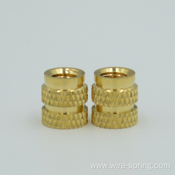 Molded copper nut knurled brass insert nut